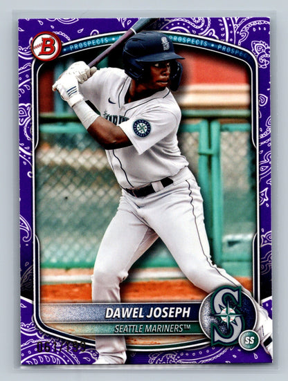 Dawel Joseph 2025 Bowman Paper Prospects Purple Pattern /199 #BP-8 Mariners