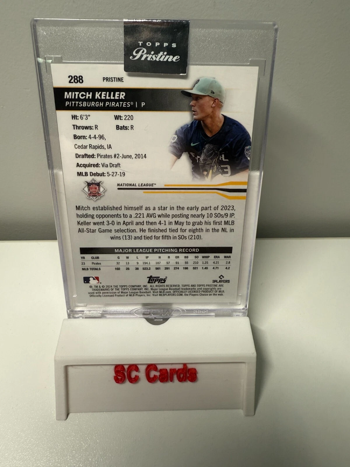 Mitch Keller 2024 Topps Pristine Gold Refractor /50 #288 Pirates