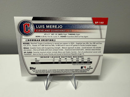 Luis Merejo 2025 Bowman 1st Blue Pattern Paper /125 #BP-140 Guardians