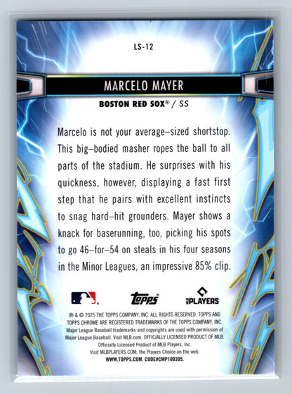 Marcelo Mayer 2025 Topps Chrome Cosmic Light Speed RC #LS-12 Red Sox