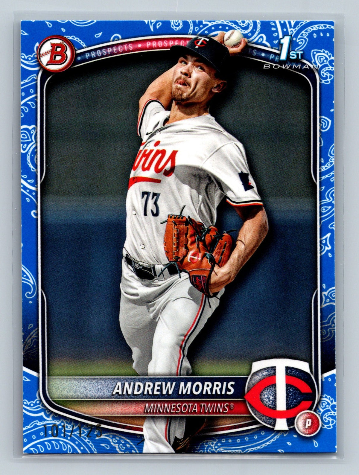 Andrew Morris 2025 Bowman 1st Paper Blue Pattern /125 #BP-90 Twins