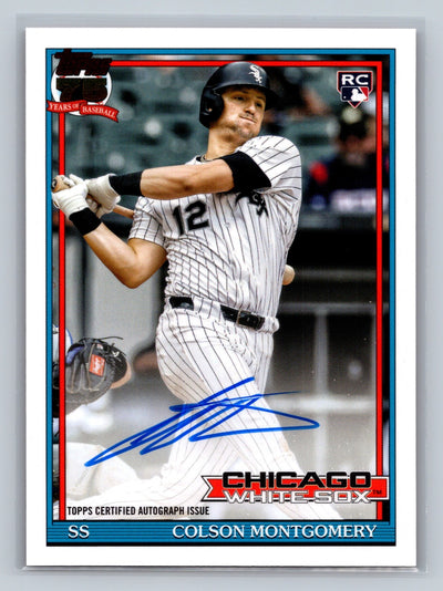 Colson Montgomery 2026 Topps Series 1 1991 Auto RC #91A-COM White Sox