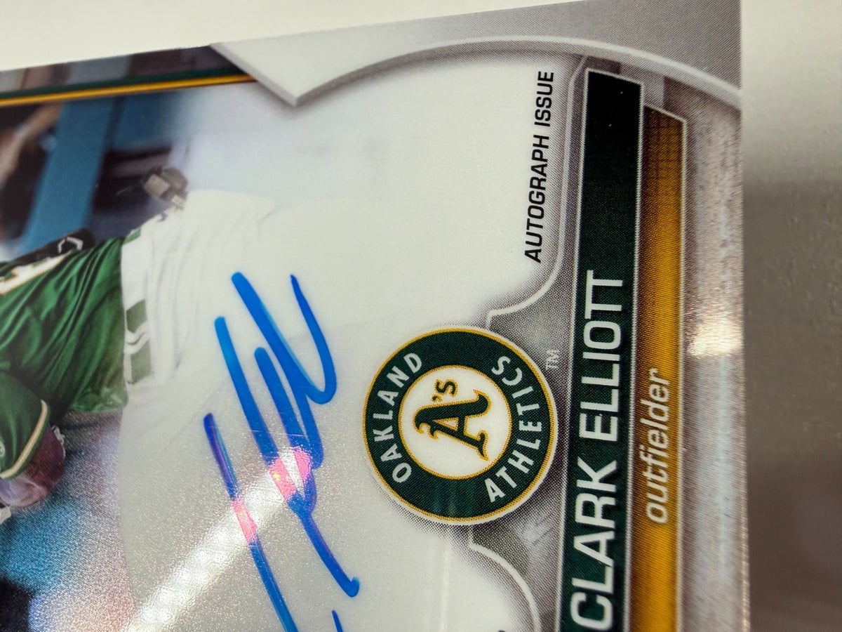 Clark Elliott 2023 Bowman Chrome Prospect Auto #CPA-CEL Athletics