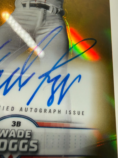 Wade Boggs 2025 Topps Stadium Club Chrome Gold Refractor Auto /50 #SCCA-WB
