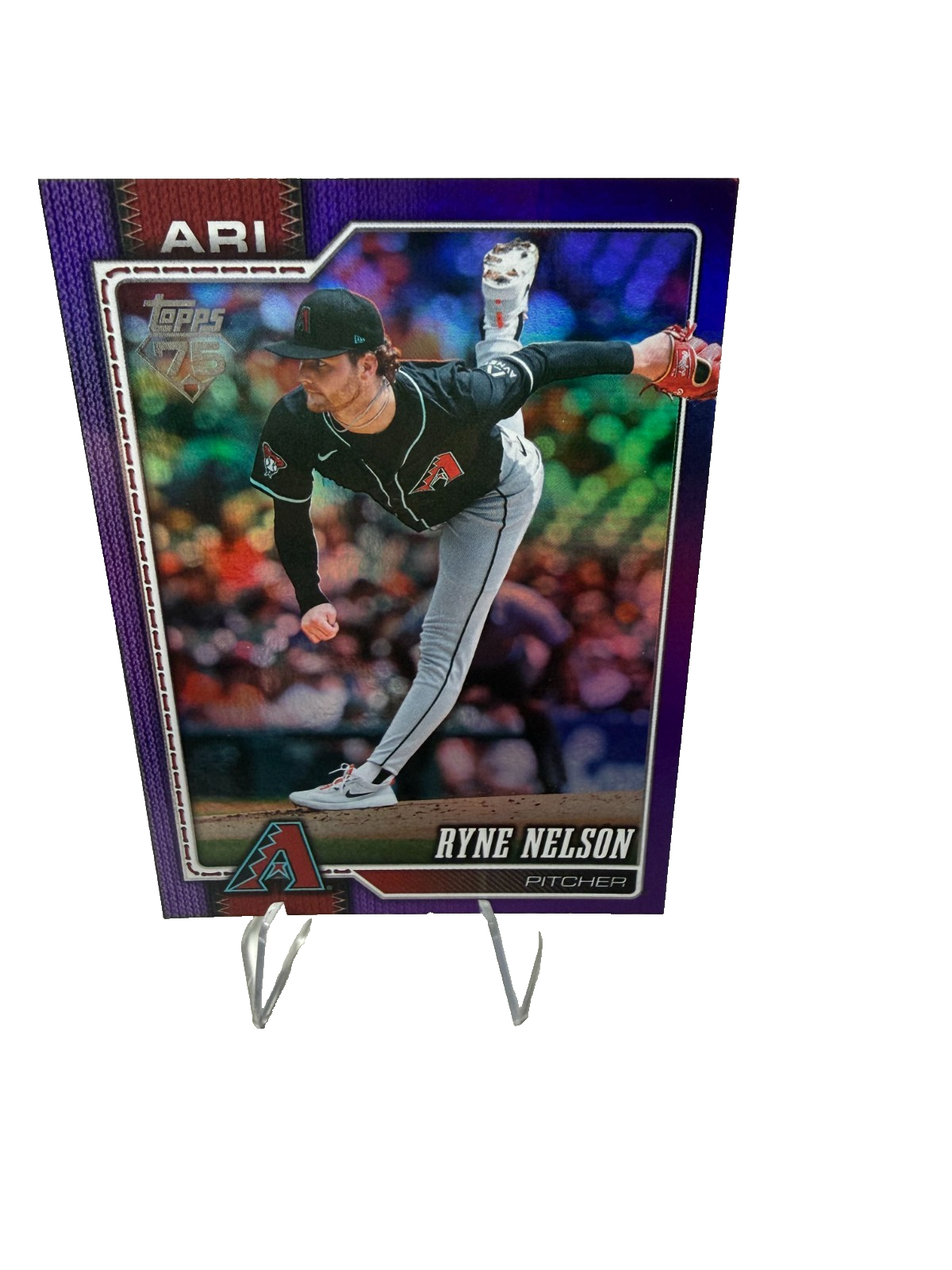Ryne Nelson 2026 Topps Series 1 Purple Rainbow Foil /250 #114 Diamondbacks