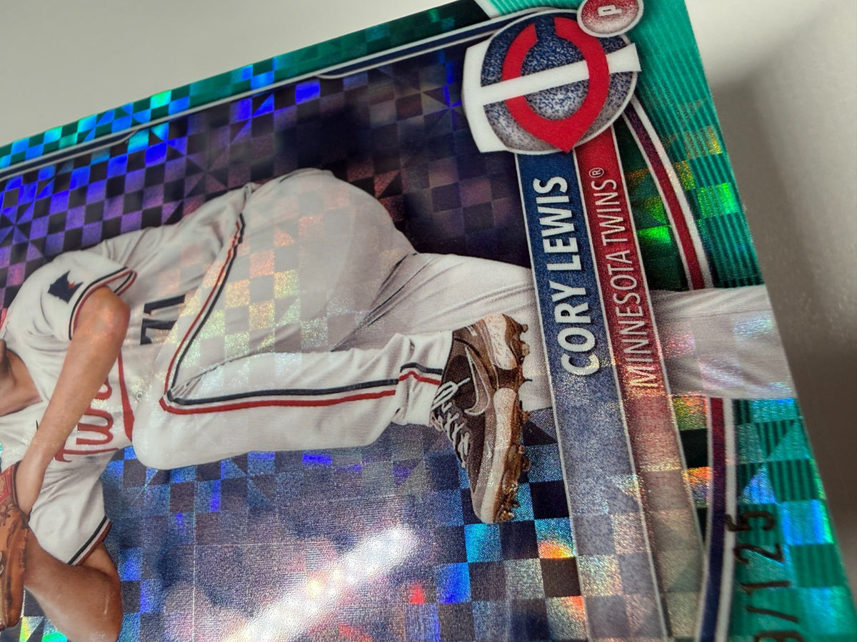 Cory Lewis 2025 Bowman Chrome 1st Aqua X-Fractor /125 #BCP-128 Twins