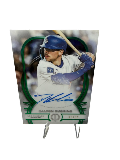 Dalton Rushing 2026 Topps Tribute Green Refractor Auto /99 #TA-DR Dodgers