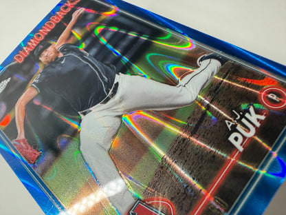 A.J. Puk 2024 Topps Chrome Update Series Blue RayWave Refractor /150 #USC139