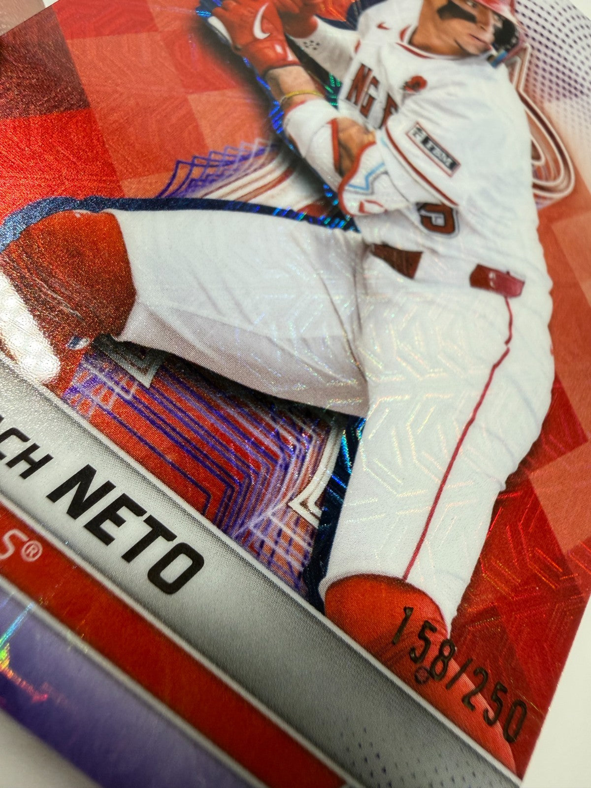 Zach Neto 2025 Bowman's Best Purple Lazer Refractor /250 #47 Angels