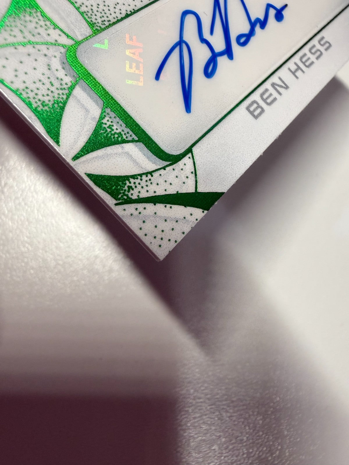Ben Hess 2024 Leaf Trinity Green Auto /25 #BA-BH1