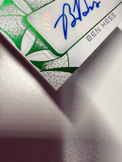 Ben Hess 2024 Leaf Trinity Green Auto /25 #BA-BH1