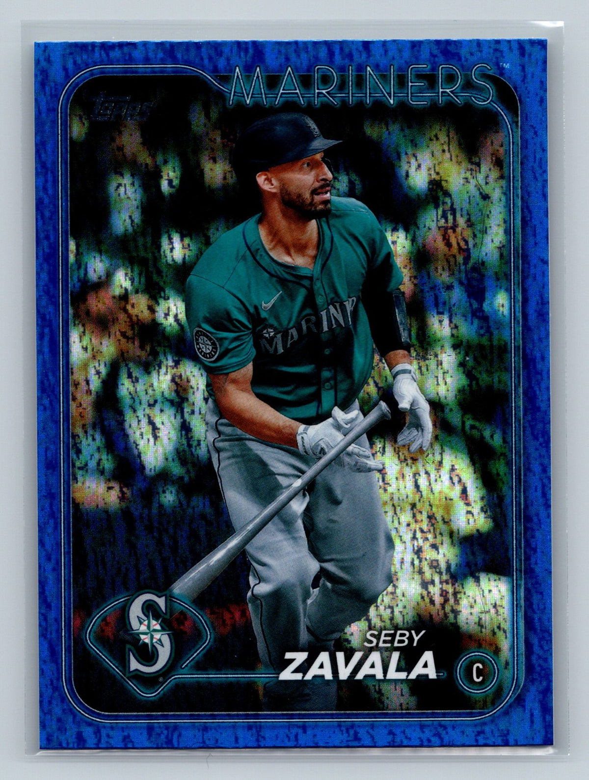 Seby Zavala 2024 Topps Update Series Blue Holofoil /999 #US180 Mariners