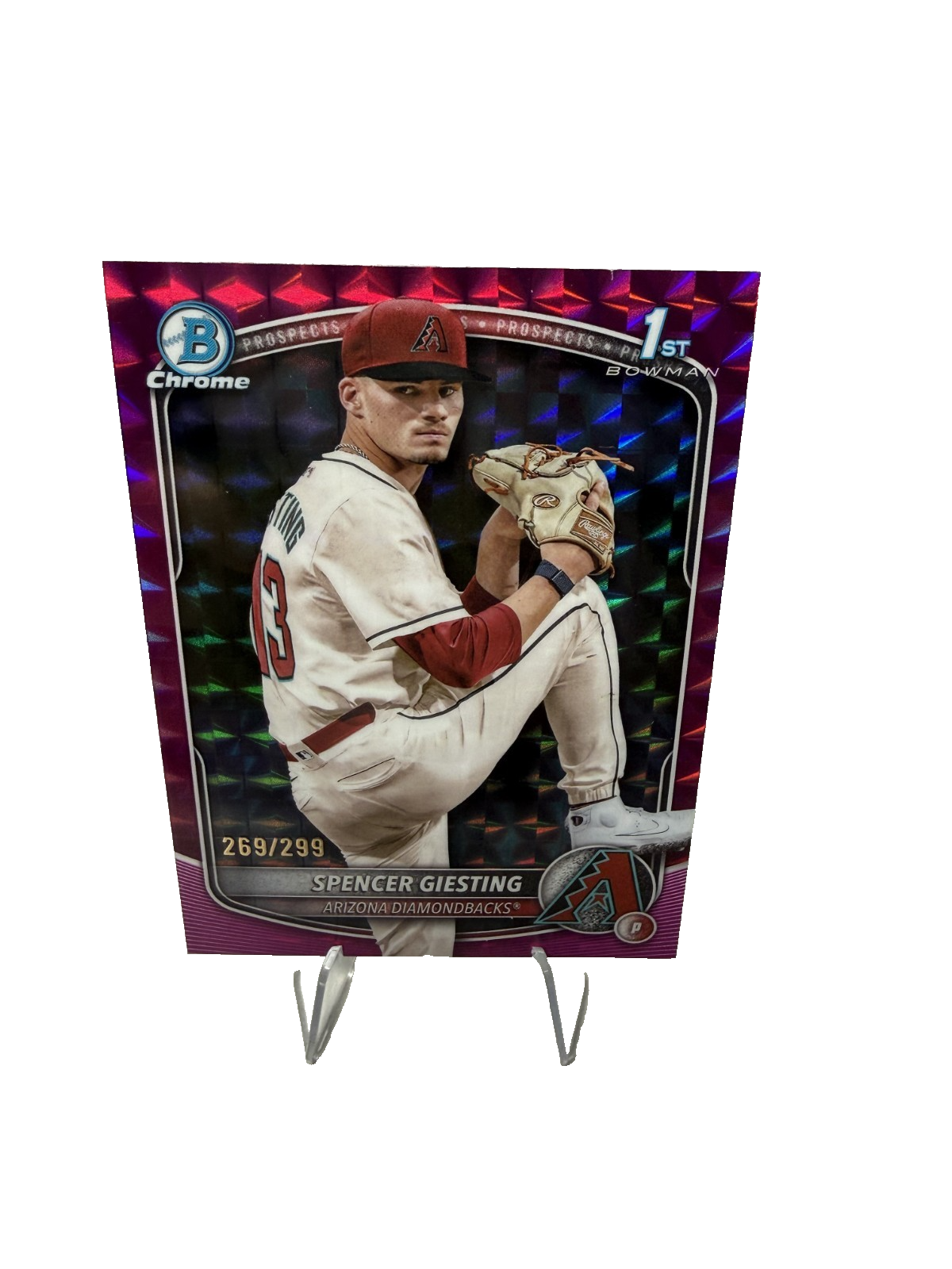 Spencer Giesting 2025 Bowman Chrome 1st Fuchsia Geometric Refractor /299
