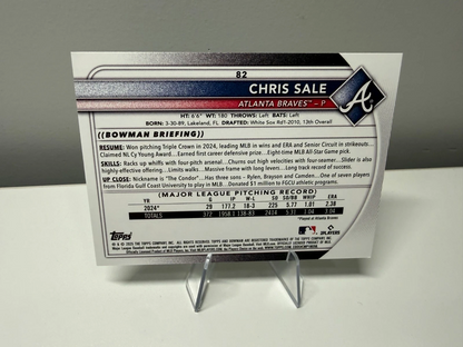 Chris Sale 2025 Bowman Neon Green /399 #82 Braves