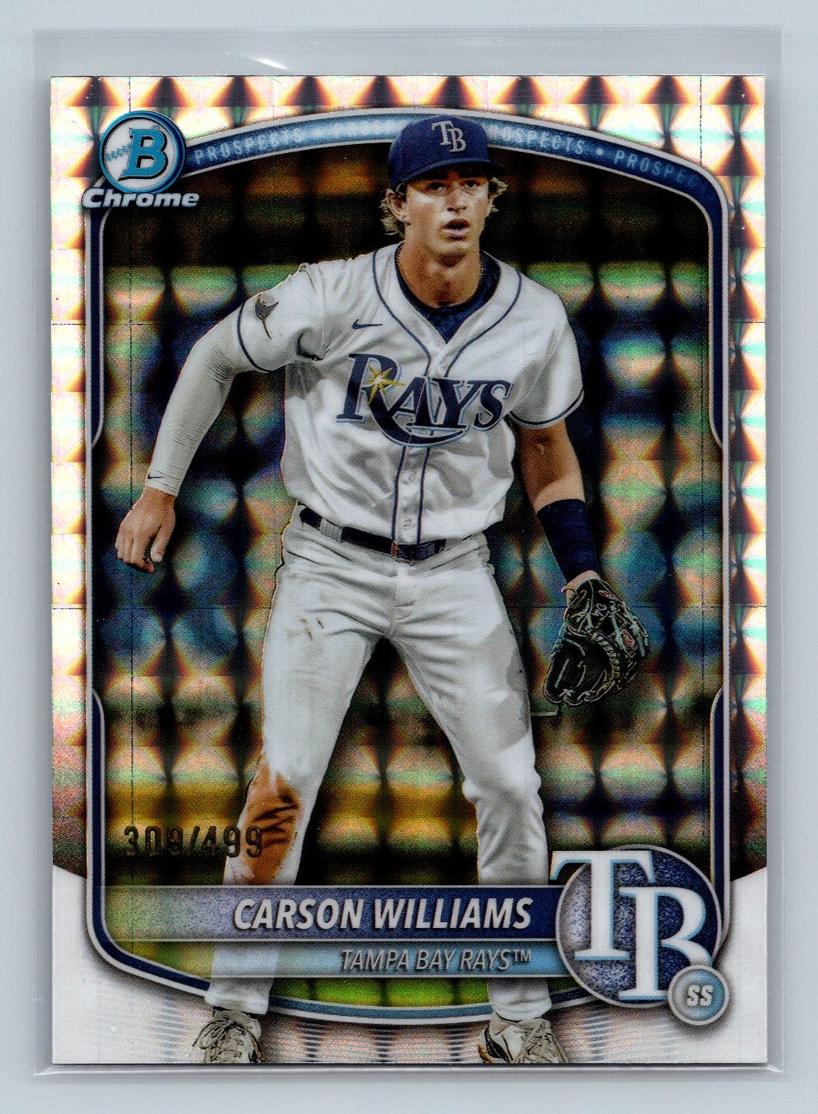 Carson Williams 2025 Bowman Chrome Prospect Geometric Refractor /499 #BCP-234