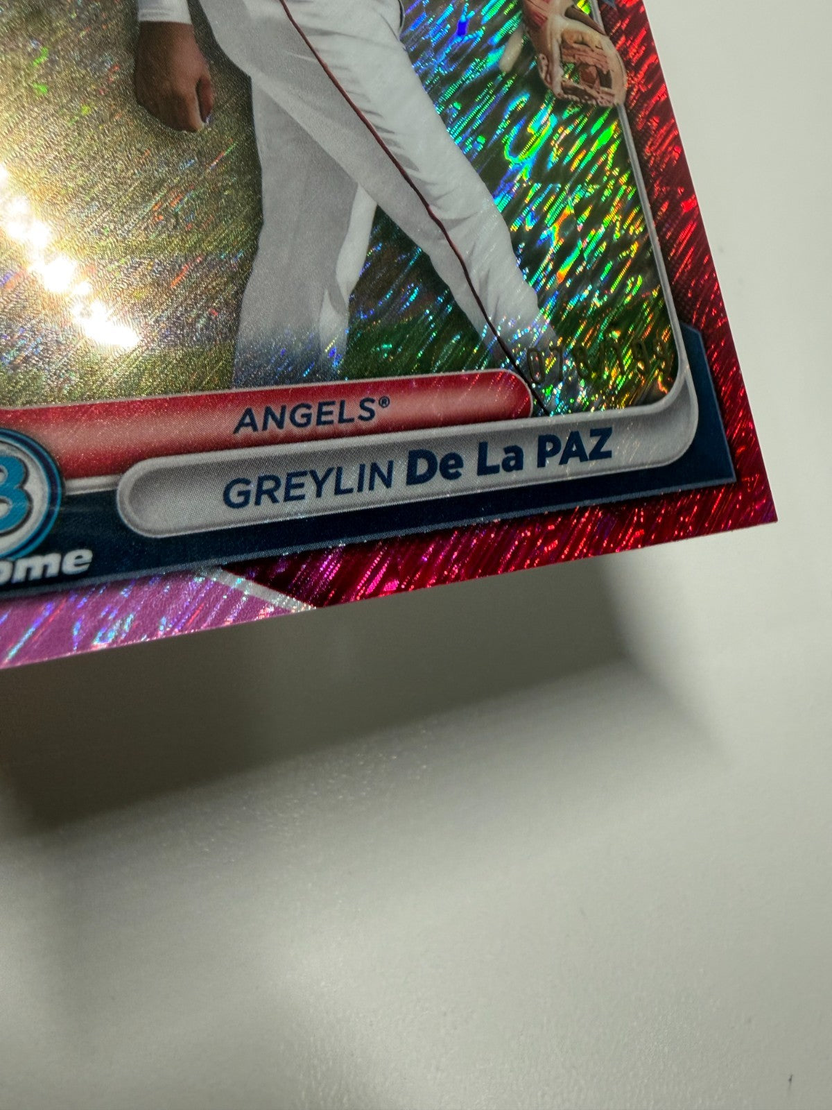 Greylin De La Paz 2024 Bowman Chrome 1st Fuchsia Shimmer Refractor /199 #BCP-181