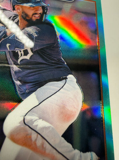 Gleyber Torres 2025 Topps Chrome Aqua Refractor /199 #190 Tigers