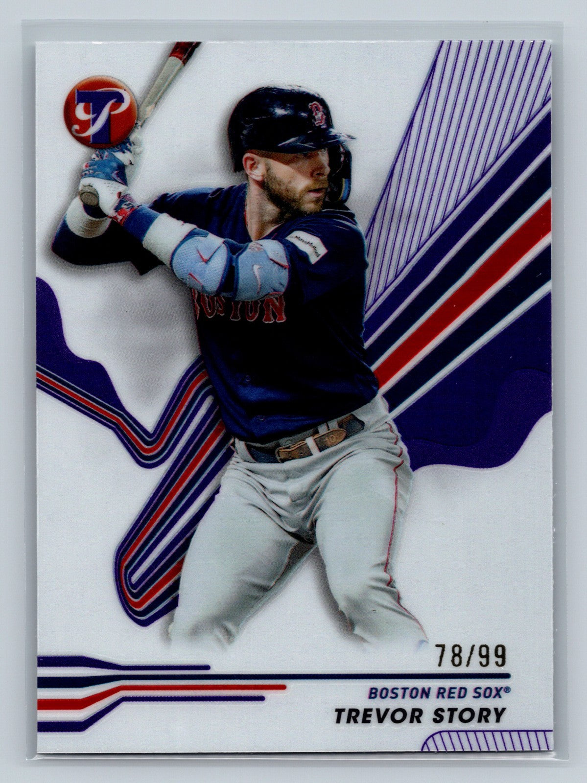 Trevor Story 2024 Topps Pristine Purple Refractor /99 #78 Red Sox