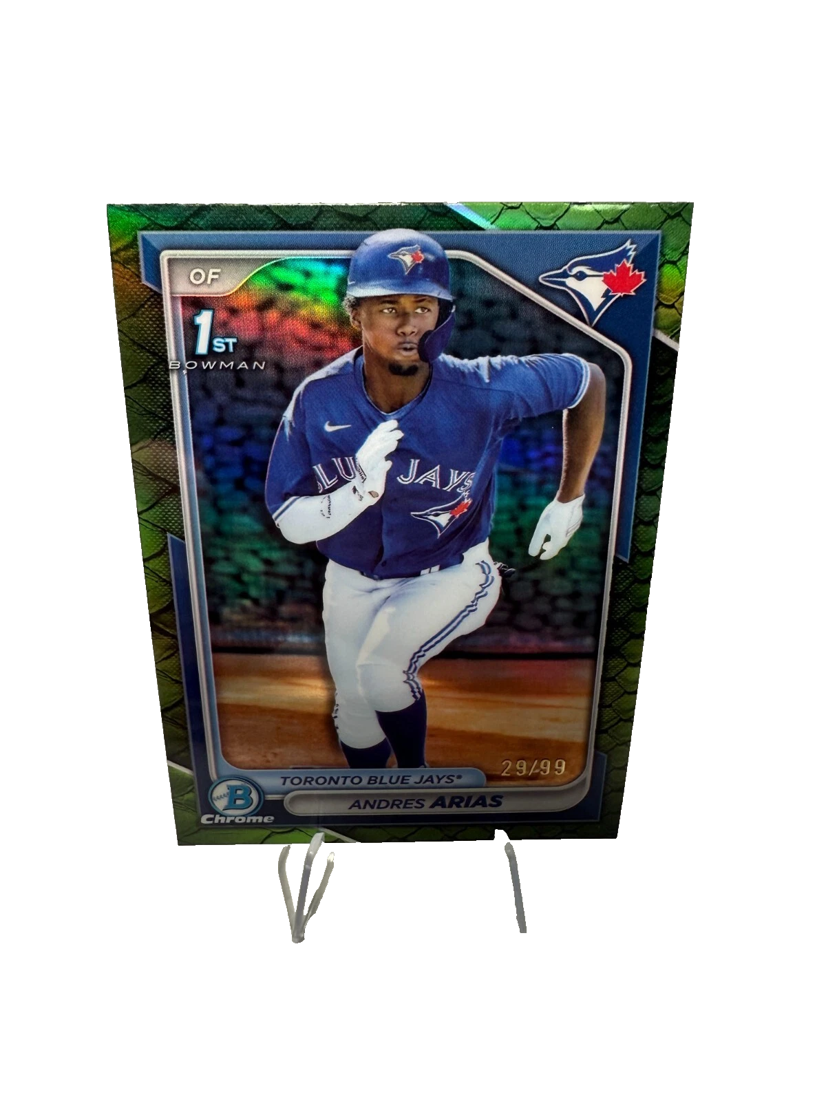 Andres Arias 2024 Bowman Chrome 1st Green Reptilian Refractor /99 #BCP-236
