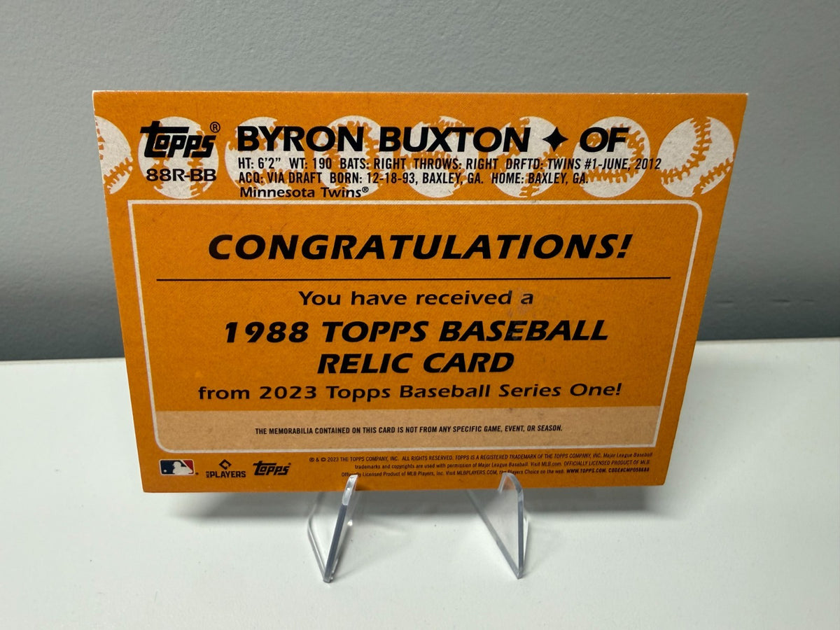 Byron Buxton 2023 Topps Series 1 1988 35th Anniversary Relic #88R-BB Twins