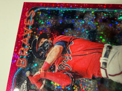 Forrest Wall 2024 Topps Chrome Magenta Speckle Refractor RC /350 #176 Braves