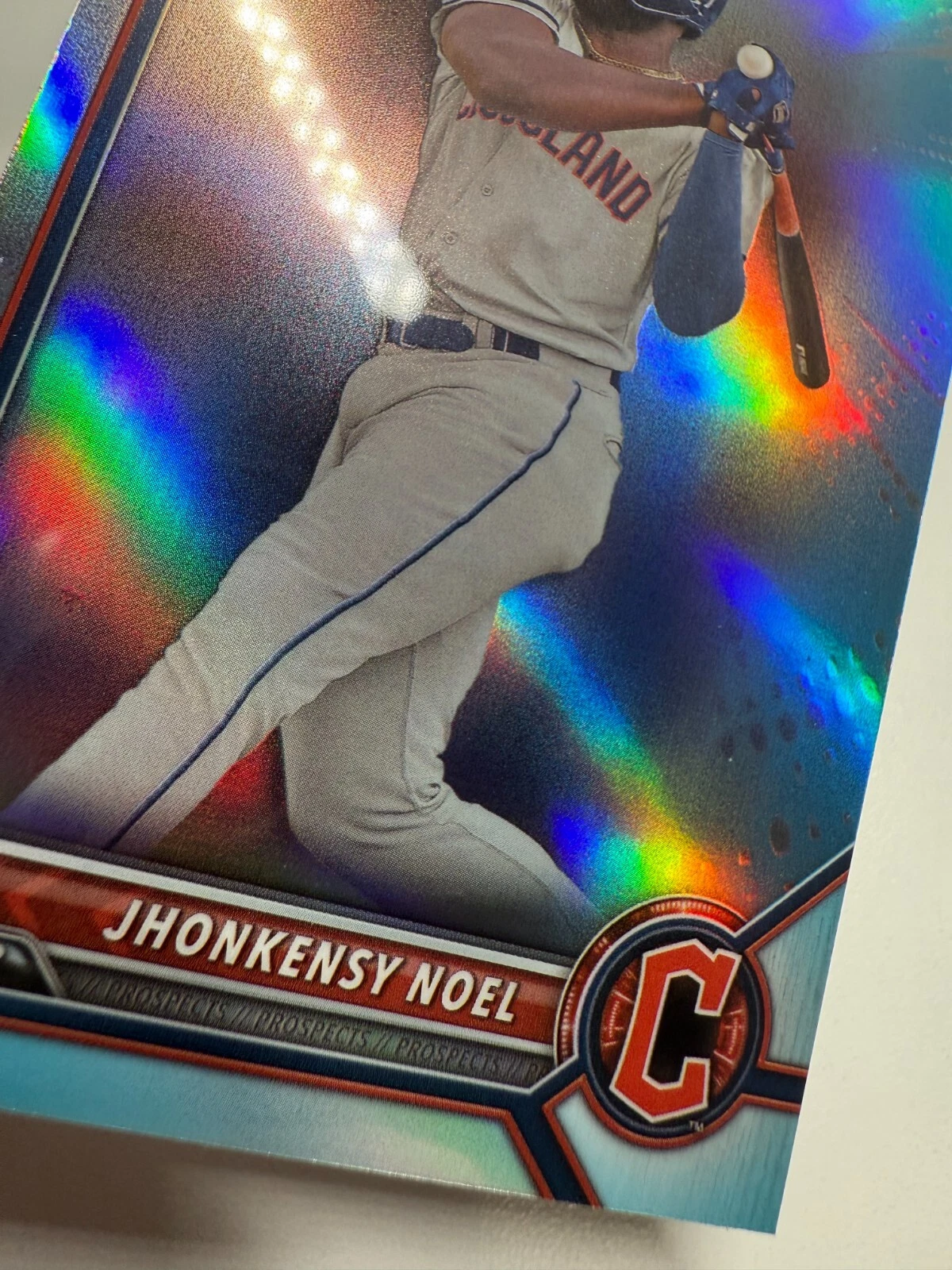 Jhonkensy Noel 2022 Bowman Draft Chrome Sky Blue Refractor #BDC-60 Guardians