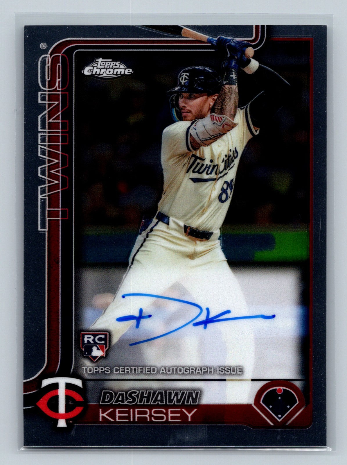 Dashawn Keirsey 2025 Topps Chrome Auto RC #RA-DK Twins