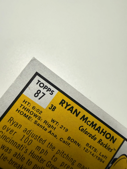 Ryan McMahon 2022 Topps Archive Red /75 #87 Rockies