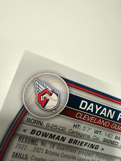 Dayan Frias 2023 Bowman 1st Paper Sky Blue /499 #BP-26 Guardians