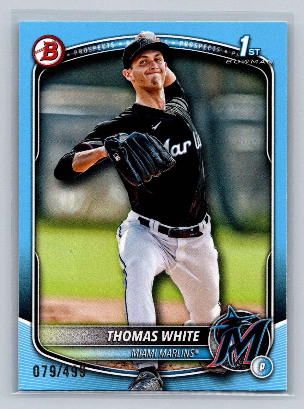 Thomas White Bowman 1st Paper Sky Blue /499 #BP-69 Marlins