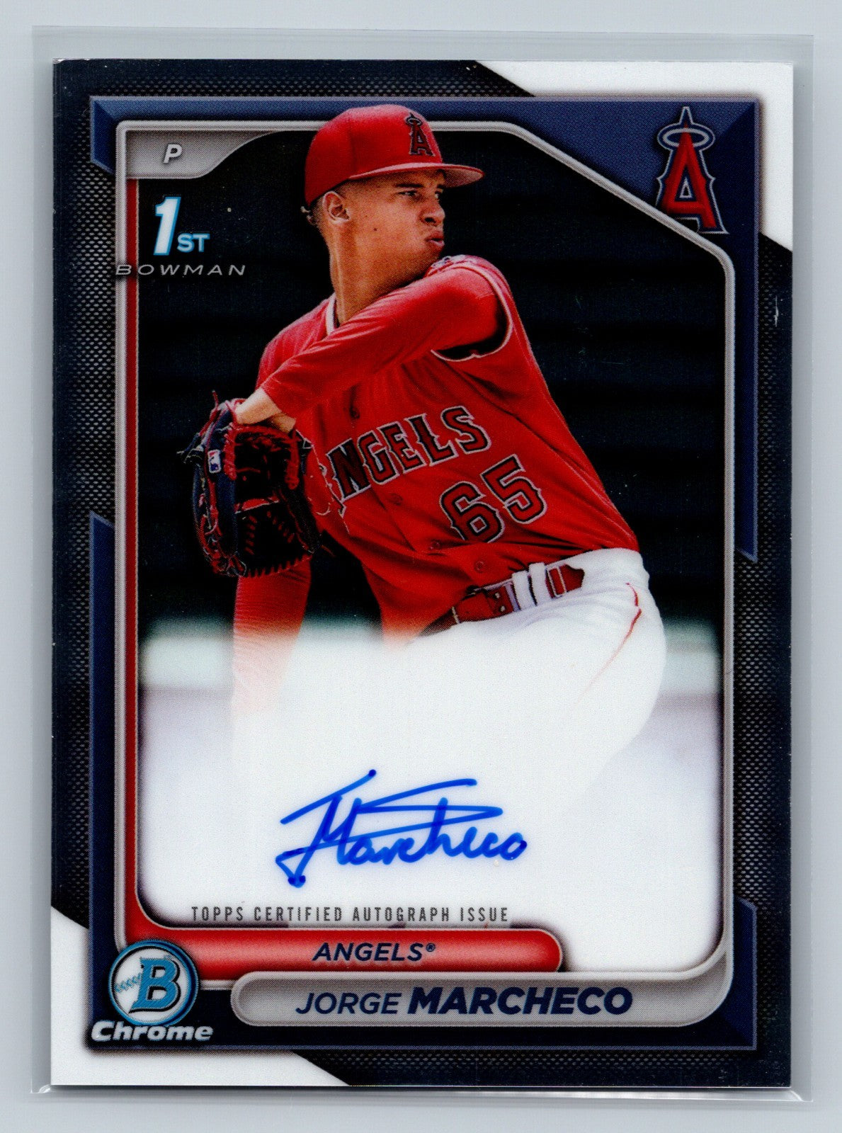 Jorge Marcheco 2024 Bowman Chrome 1st Auto #CPA-JMH Angels