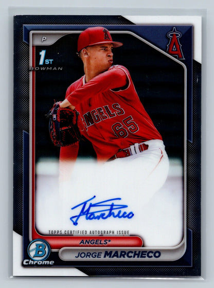 Jorge Marcheco 2024 Bowman Chrome 1st Auto #CPA-JMH Angels