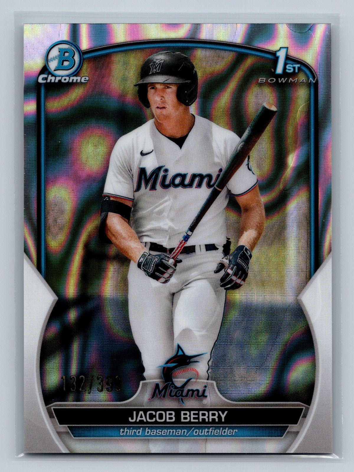JAcob Berry 2023 Bowman Chrome 1st Lava Refractor /399 #BCP-108 Marlins