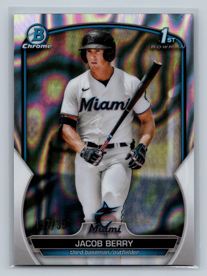 JAcob Berry 2023 Bowman Chrome 1st Lava Refractor /399 #BCP-108 Marlins