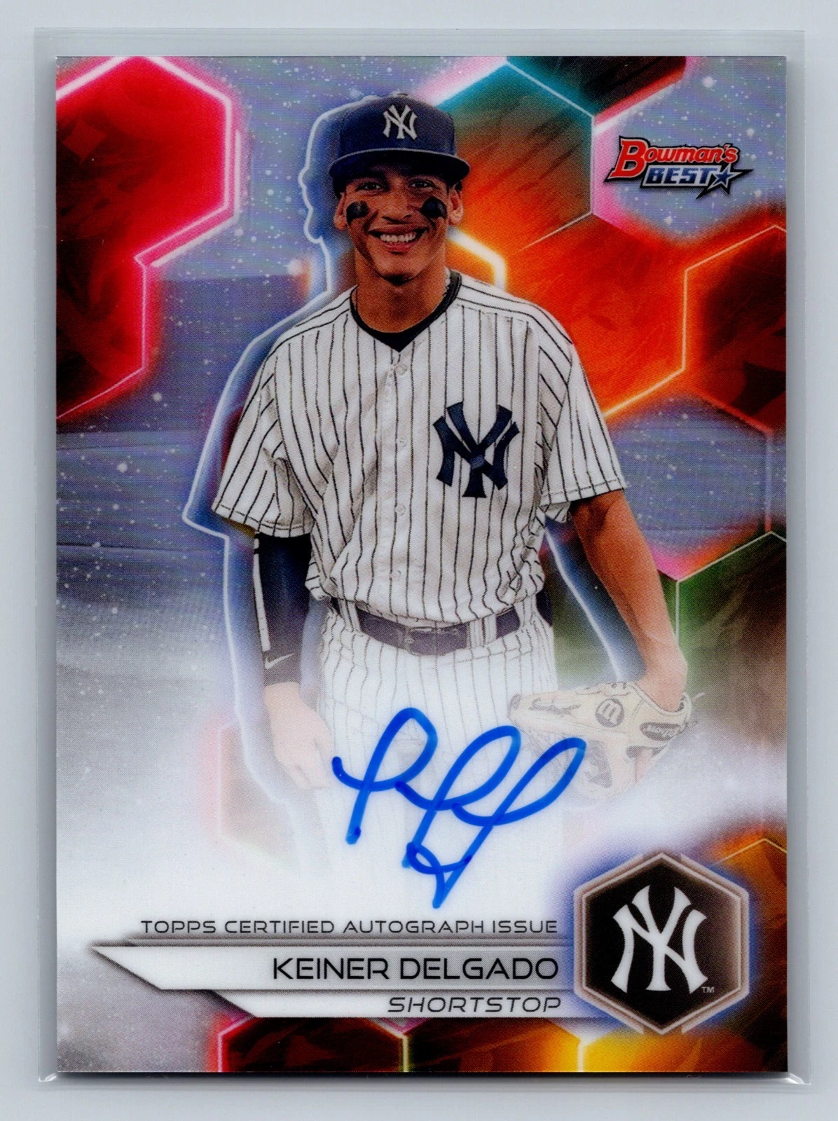 Keiner Delgado 2023 Bowman's Best Auto Refractor #B23-KD Yankees
