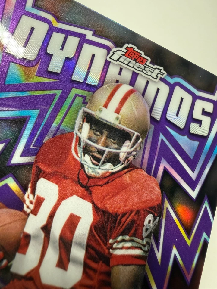 Jerry Rice 2024 Topps Finest Dynamos Purple Refractor /125 #DYN-28