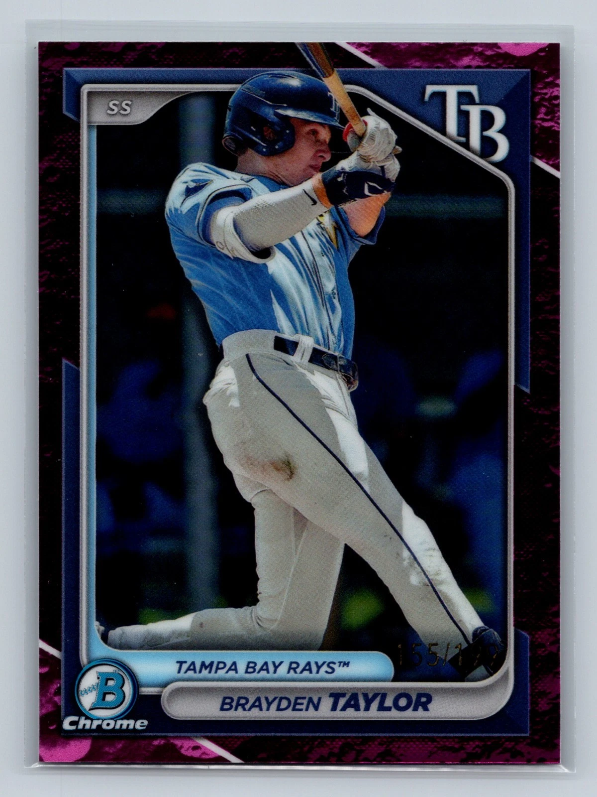 Brayden Taylor 2024 Bowman Chrome Prospects Fuchsia Lunar Refractor /199 #BCP-99