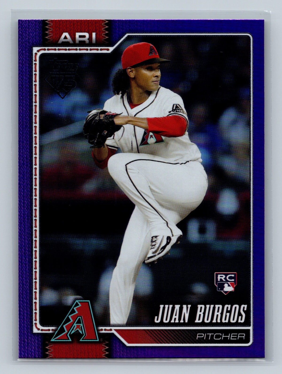 Juan Burgos 2026 Topps Series 1 Purple Foil RC /250 #102 Diamondbacks