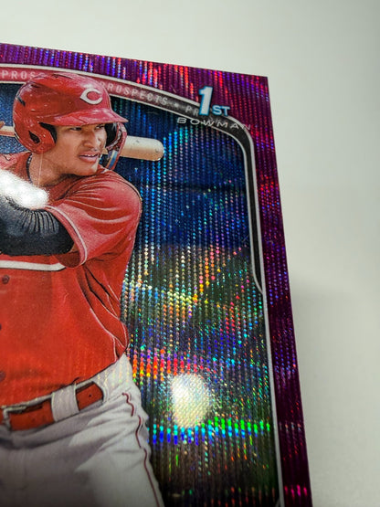 Esmith Pineda 2025 Bowman Chrome 1st Fuchsia Wave Refractor /199 #BCP-37 Reds