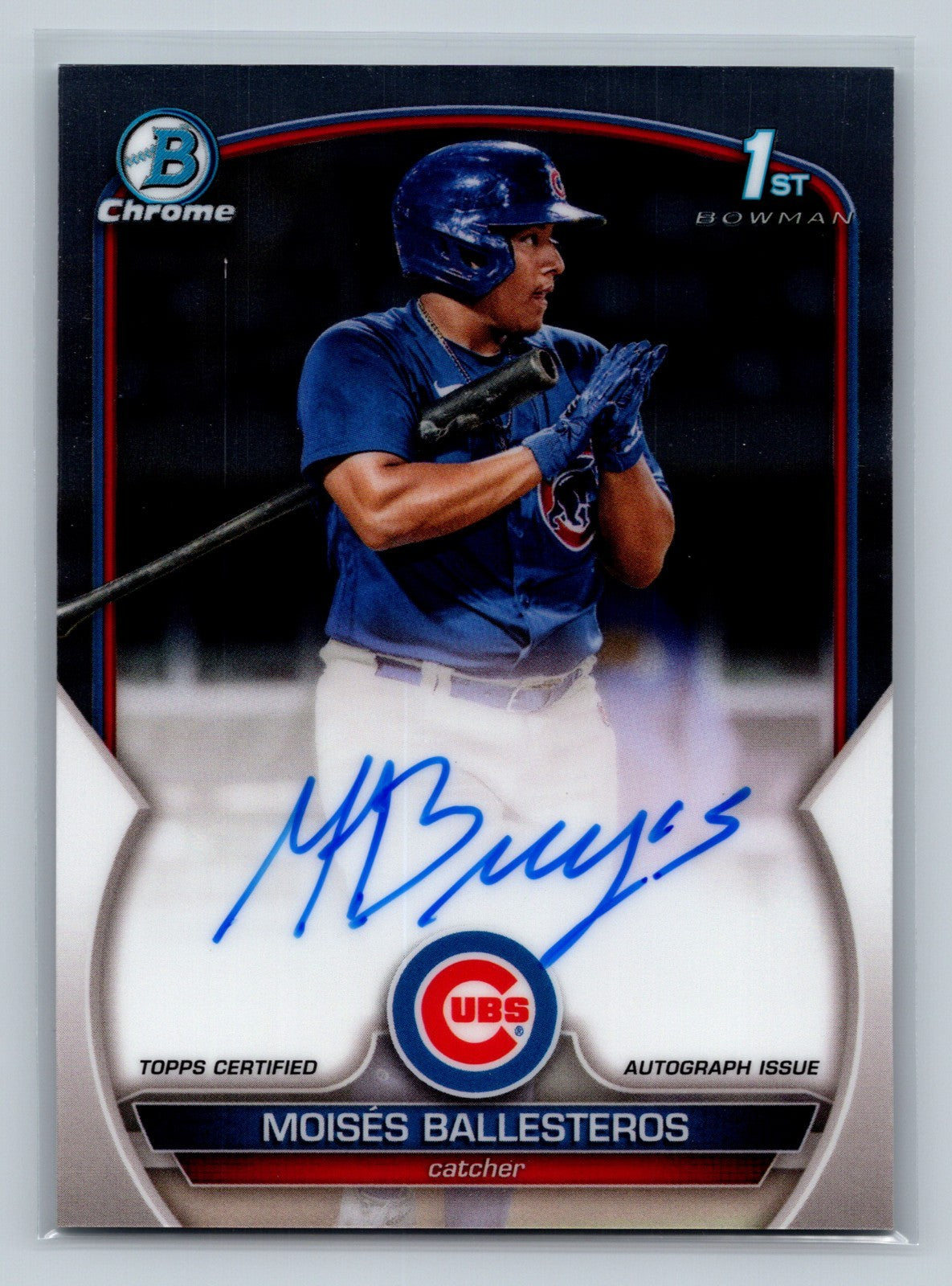 Moises Ballesteros 2023 Bowman Chrome 1st Auto #CPA-MBS Cubs