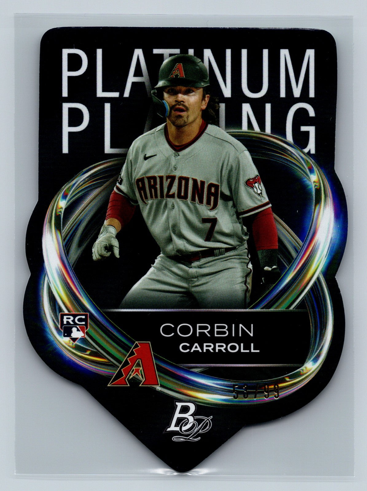 Corbin Carroll 2023 Bowman Platinum Plating Die-Cuts RC /99 #PPD-2 Diamondbacks