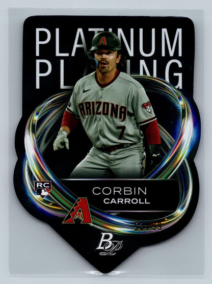 Corbin Carroll 2023 Bowman Platinum Plating Die-Cuts RC /99 #PPD-2 Diamondbacks