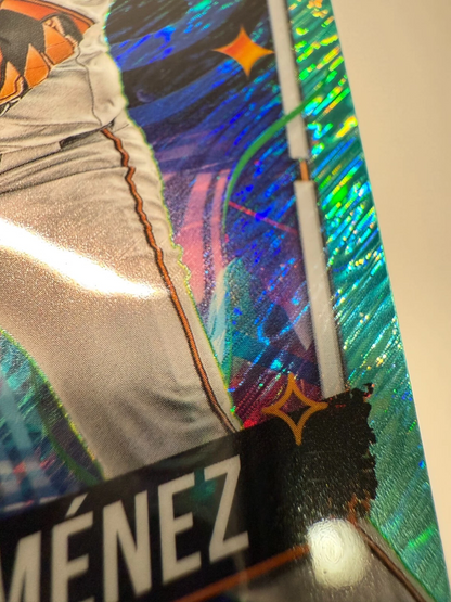 Eloy Jimenez 2024 Topps Cosmic Chrome Aqua Equinox Refractor /199 #111 Orioles