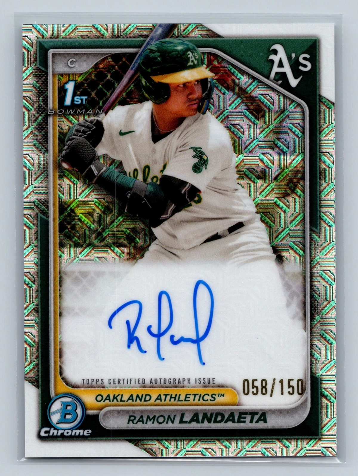 Ramon Landaeta 2024 Bowman Chrome 1st HTA Choice Refractor Auto /150 #CPA-RLA