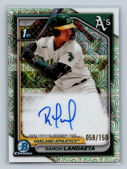 Ramon Landaeta 2024 Bowman Chrome 1st HTA Choice Refractor Auto /150 #CPA-RLA