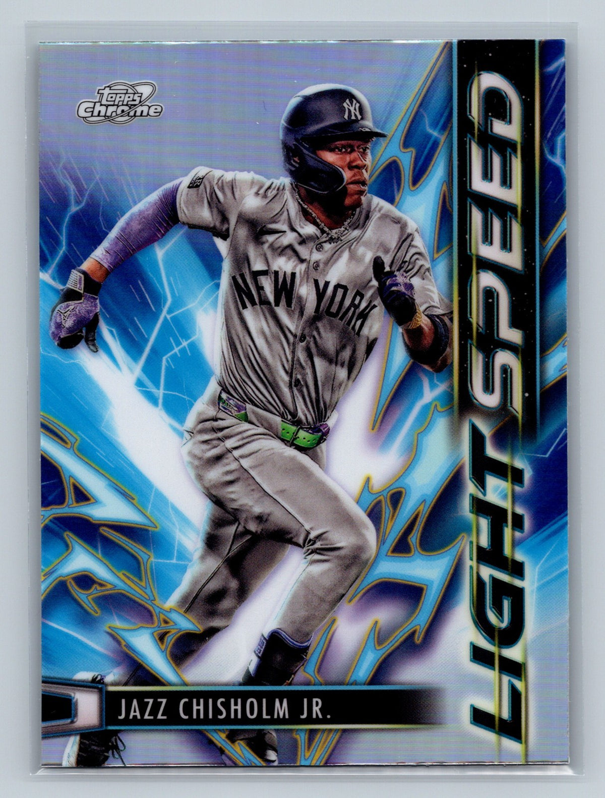 Jazz Chisholm Jr. 2025 Topps Chrome Light Speed #LS-17 Yankees
