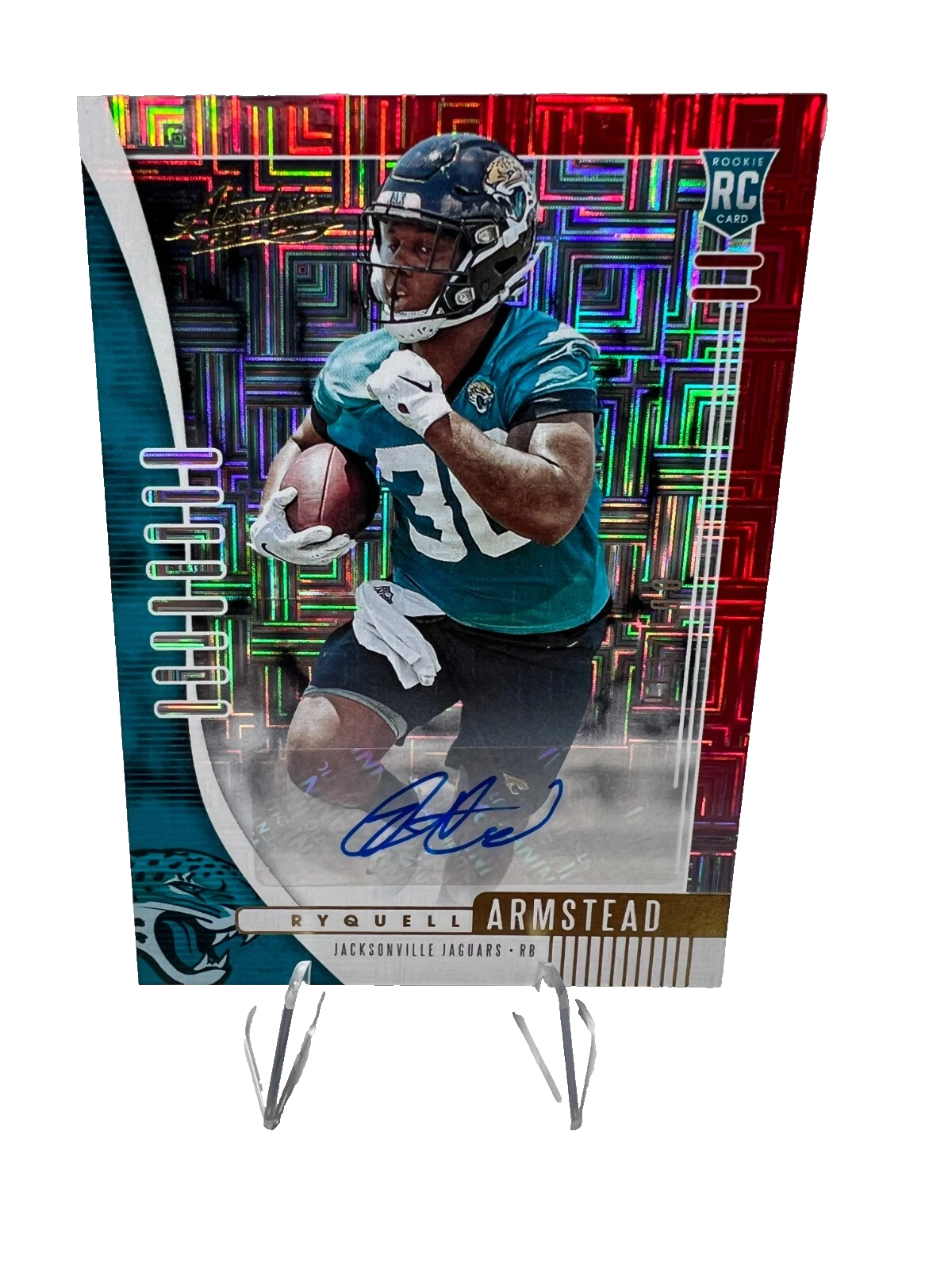 Ryquell Armstead 2019 Absolute Red Squares Auto RC /100 #163 Jaguars