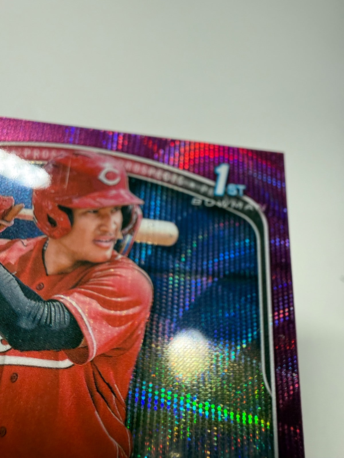 Esmith Pineda 2025 Bowman Chrome 1st Fuchsia Wave Refractor /199 #BCP-37 Reds