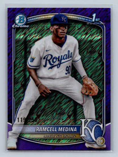 Ramcell Medina 2025 Bowman Chrome 1st Purple Shimmer Refractor /250 #BCP-187