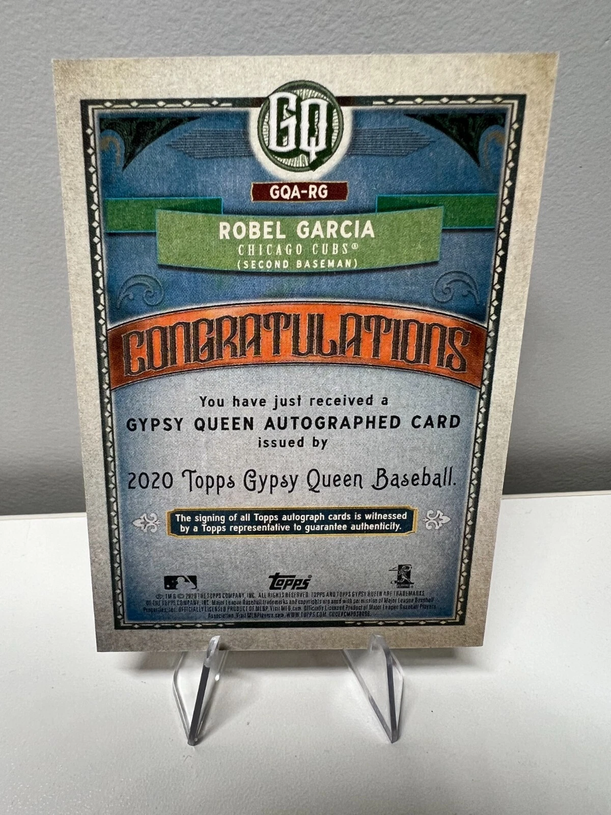 Robel Garcia 2020 Topps Gypsy Queen Auto RC #GQA-RG Cubs